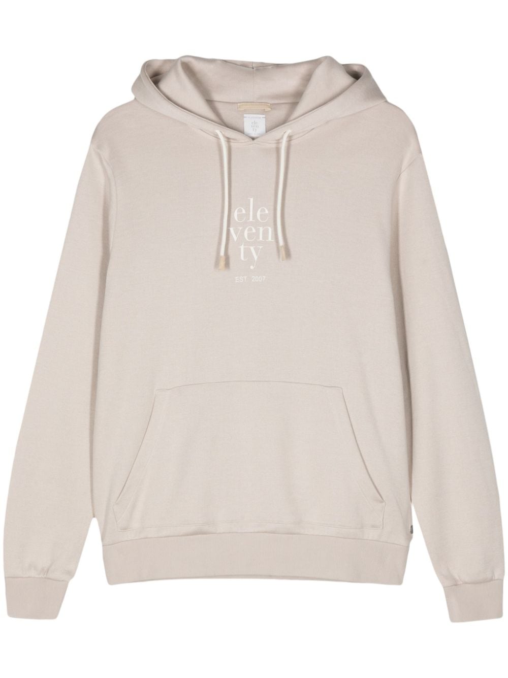 Eleventy Hoodie mit Logo-Print - Nude von Eleventy