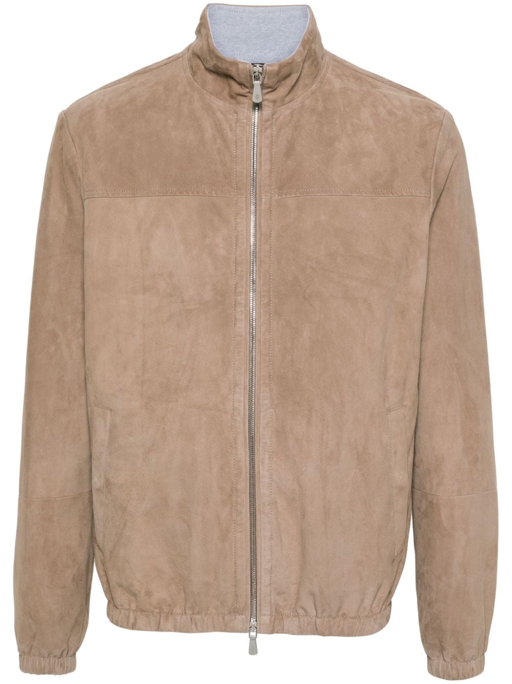 Eleventy Lederjacke mit Reißverschluss - Nude von Eleventy