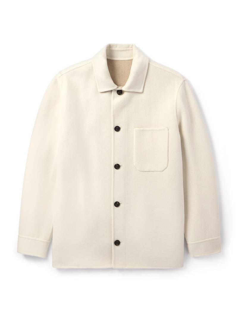 Eleventy - Slim-Fit Wool, Cashmere and Silk-Blend Overshirt - Men - Neutrals - IT 52 von Eleventy