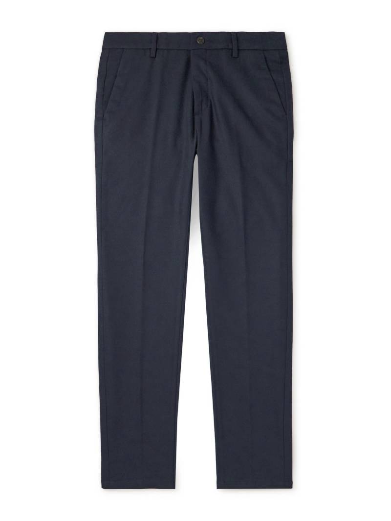 Eleventy - Straight-Leg Stretch Wool and Cashmere-Blend Trousers - Men - Blue - UK/US 38 von Eleventy
