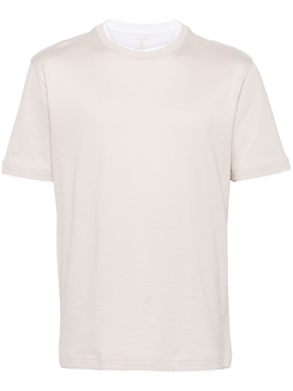 Eleventy T-Shirt im Layering-Look - Nude von Eleventy