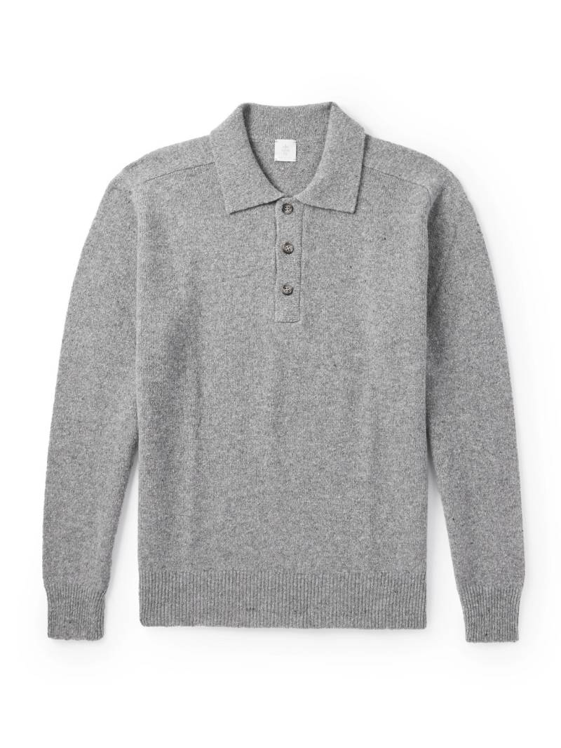 Eleventy - Wool-Blend Polo Shirt - Men - Gray - M von Eleventy