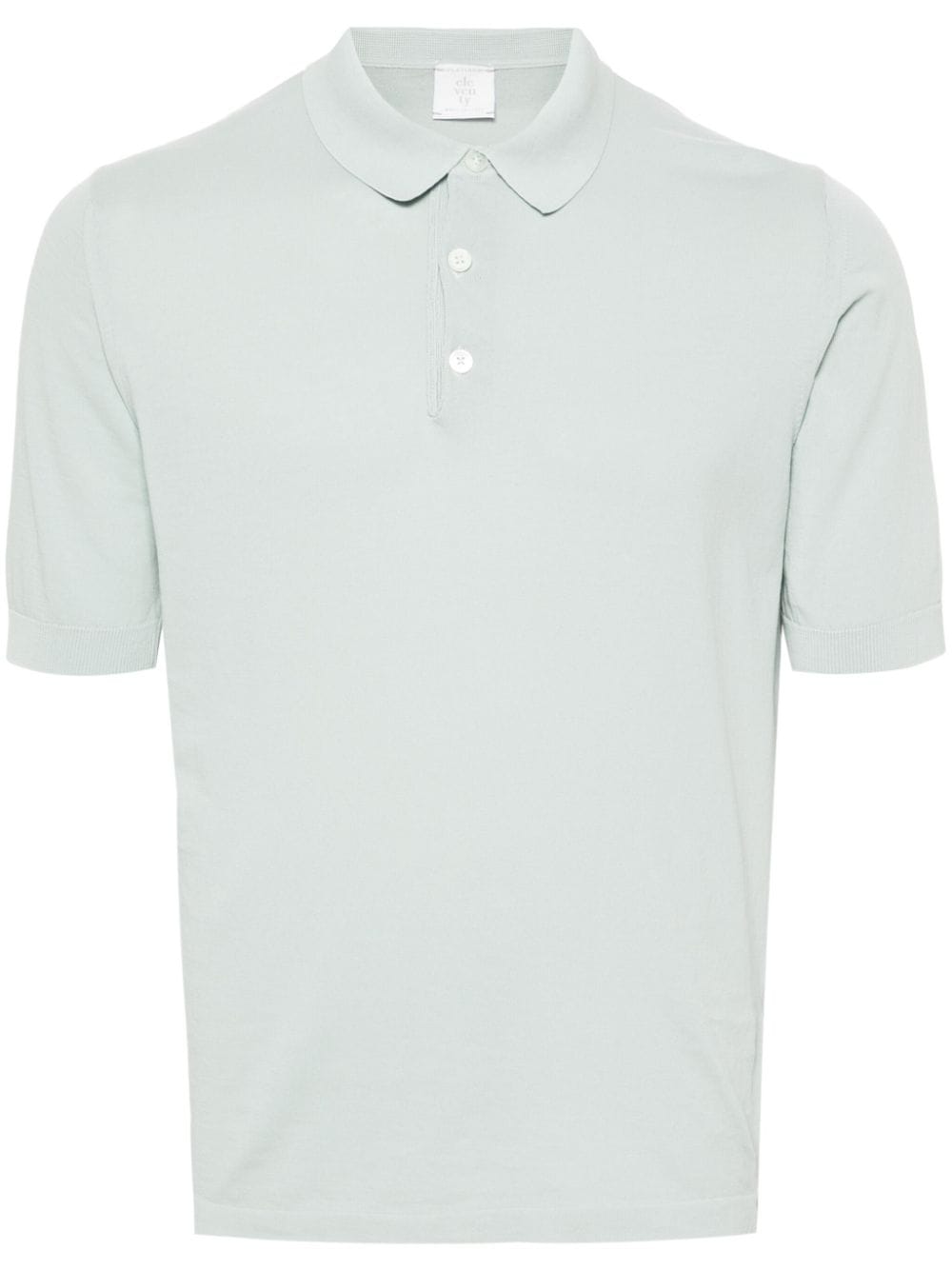 Eleventy fine-ribbed cotton polo shirt - Grün von Eleventy