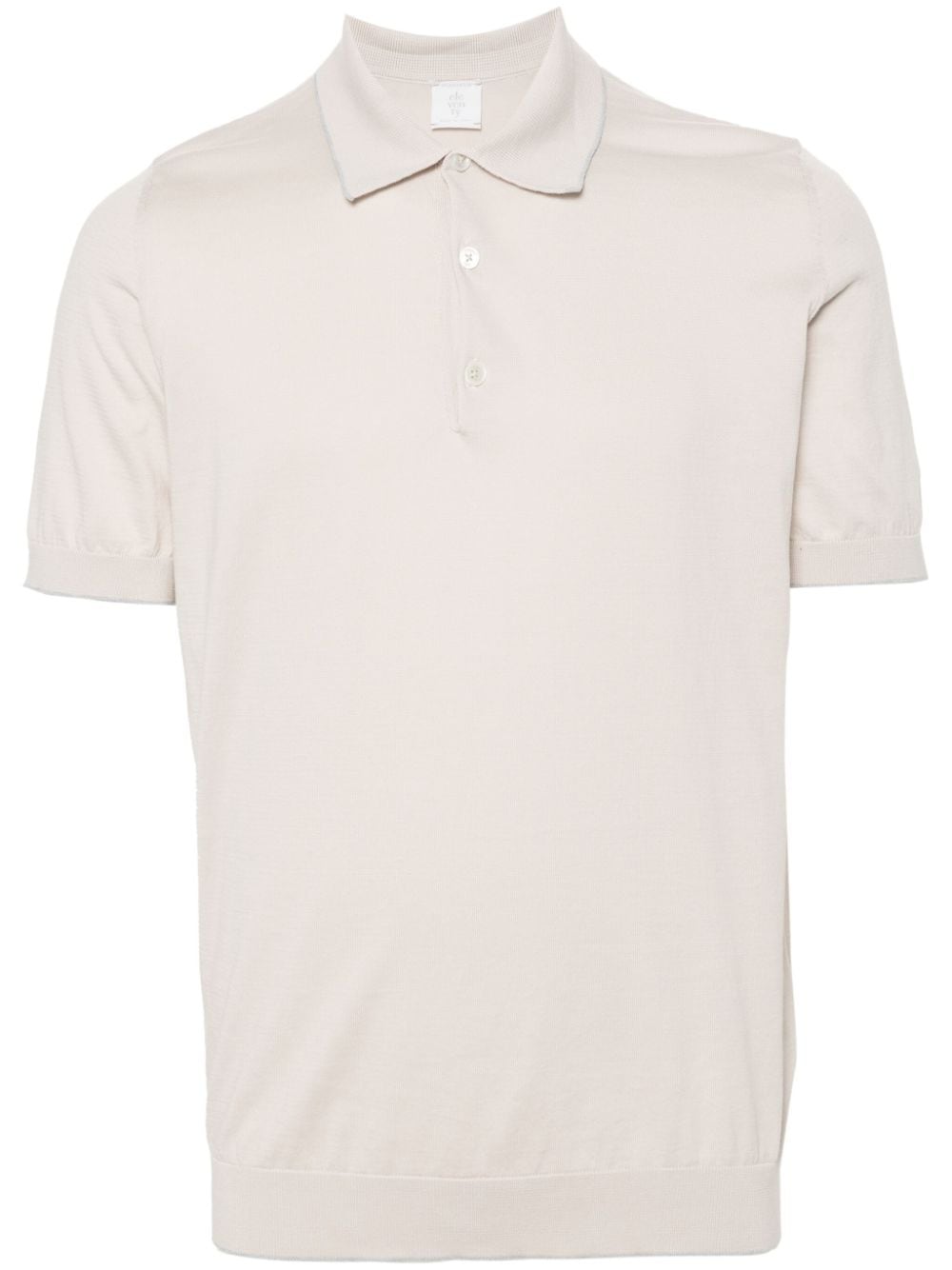 Eleventy fine-ribbed polo shirt - Nude von Eleventy