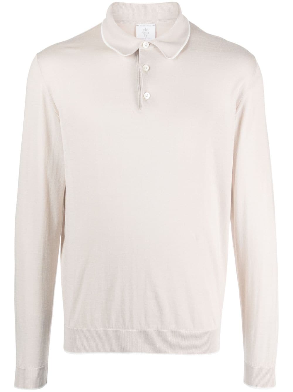 Eleventy Langärmeliges Poloshirt - Nude von Eleventy