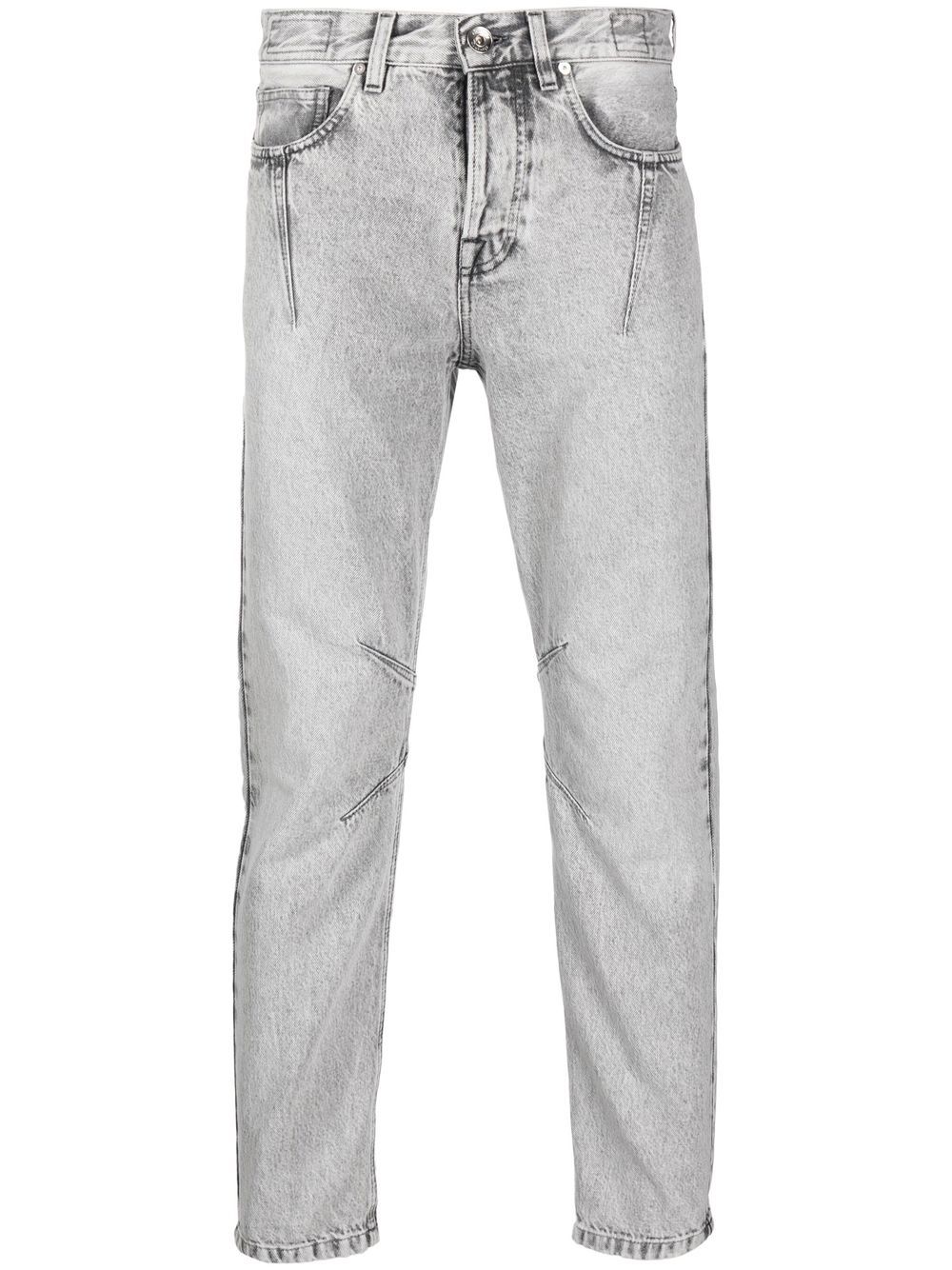 Eleventy Slim-Fit-Jeans mit Bleach-Effekt - Grau von Eleventy