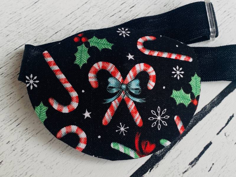 Urlaub Candy Canes Augenklappe, Augenklappe Urlaub Candy Canes Augenklappe, Augenklappe von EleyasDesigns