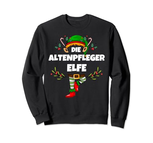 Altenpfleger Elfe Weihnachten Elf Altenpflege Damen Sweatshirt von Elf Geschenk Weihnachten Outfit im Partnerlook