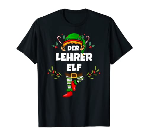 Herren Lehrer Elf witzig Weihnachts-Elfe Weihnachten Design T-Shirt von Elf Geschenk Weihnachten Outfit im Partnerlook