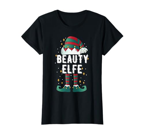 Beauty Elfe Frauen Weihnachten Partnerlook Familien Outfit T-Shirt von Elf Partnerlook Family Weihnachtsoutfit