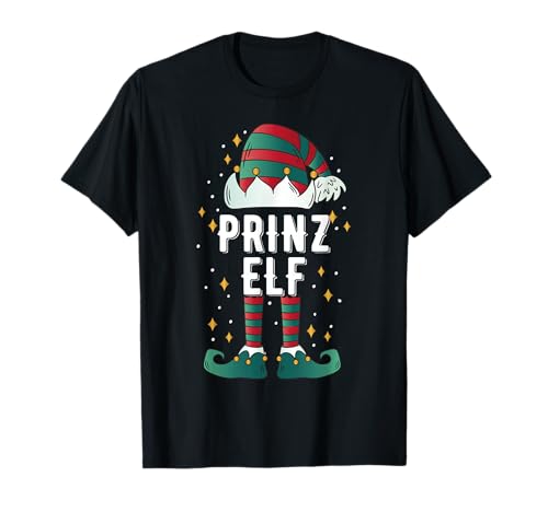 Prinz Elf Männer Weihnachten Partnerlook Familien Outfit T-Shirt von Elf Partnerlook Family Weihnachtsoutfit