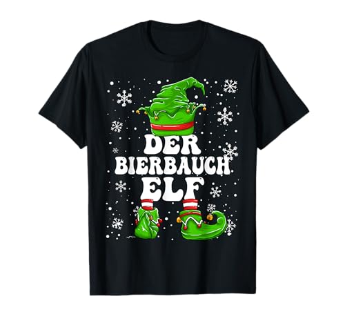 Bierbauch Elf Herren Design Weihnachten Elf Bierbauch T-Shirt von Elf Weihnachten Geschenke Im Elf Familien Outfit