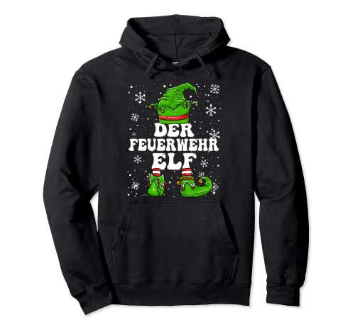 Feuerwehr Elf Herren Design Weihnachten Elf Feuerwehr Pullover Hoodie von Elf Weihnachten Geschenke Im Elf Familien Outfit