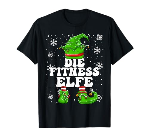 Fitness Elfe Damen für Sport Elf Weihnachten im Gym T-Shirt von Elf Weihnachten Geschenke Im Elf Familien Outfit