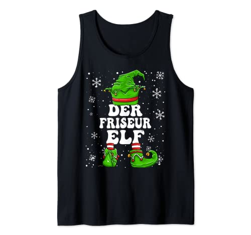 Friseur Elf Herren Design Weihnachten Elf Friseur Tank Top von Elf Weihnachten Geschenke Im Elf Familien Outfit