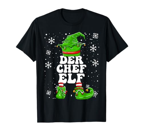 Chef Elf Vorgesetzter Elf Kollege Weihnachten Chef Herren T-Shirt Chef Elf Vorgesetzter Elf Kollege Weihnachten Chef Herren T-Shirt von Elf Weihnachten Geschenke Im Elf Familien Outfit