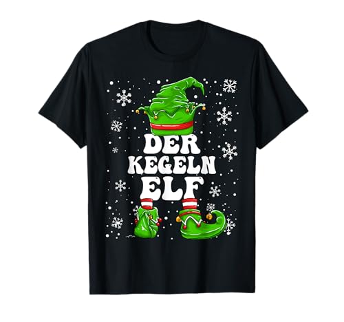 Kegeln Elf Herren Design Weihnachten Elf Kegelbahn T-Shirt von Elf Weihnachten Geschenke Im Elf Familien Outfit