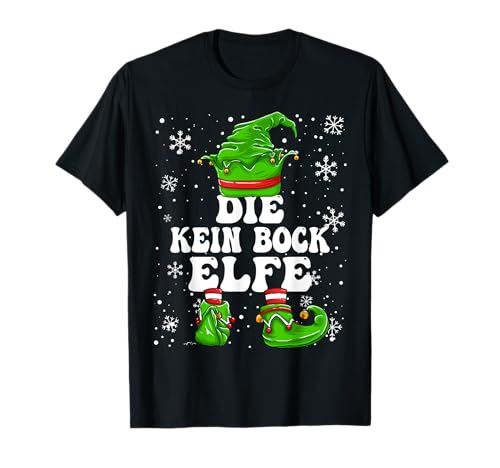 Kein Bock Elfe Damen Weihnachten Elf Kein Bock T-Shirt von Elf Weihnachten Geschenke Im Elf Familien Outfit