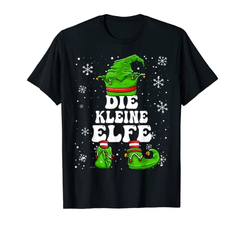 Kleine Elfe Damen Mädchen Design Weihnachten Elfe Klein T-Shirt von Elf Weihnachten Geschenke Im Elf Familien Outfit
