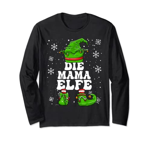 Mama Elfe Damen Mutter Elf Design Weihnachten Langarmshirt Mama Elfe Damen Mutter Elf Design Weihnachten Langarmshirt von Elf Weihnachten Geschenke Im Elf Familien Outfit