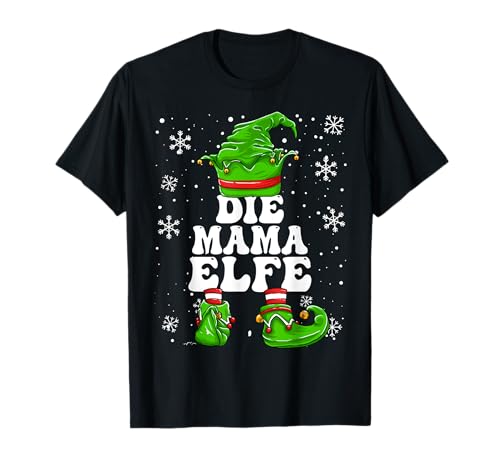 Elf Weihnachten Geschenke Im Elf Familien Outfit Damen Mutter Elf Design Weihnachten T-Shirt Schwarz Klein EU S von Elf Weihnachten Geschenke Im Elf Familien Outfit