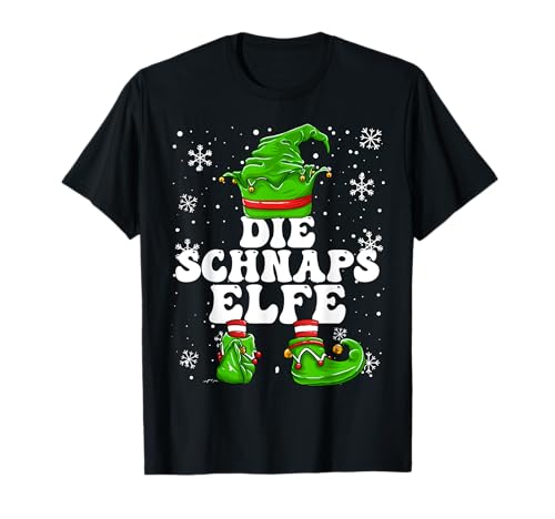 Schnaps Elfe Damen Alkohol Party Elf Weihnachten Schnaps T-Shirt von Elf Weihnachten Geschenke Im Elf Familien Outfit