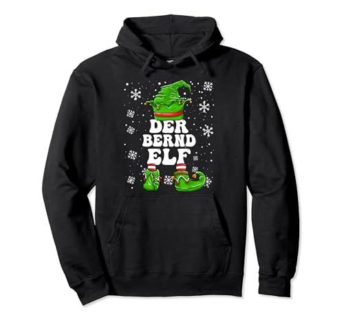 Weihnachten Elf Vorname Bernd Elf Herren Jungs Kinder Pullover Hoodie von Elf Weihnachten Geschenke Im Elf Familien Outfit