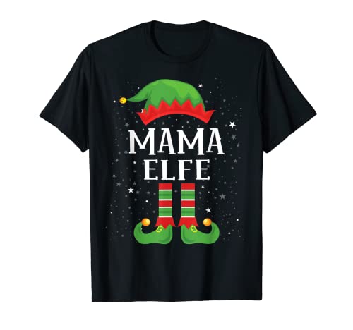Mama Elfe Outfit Weihnachten Familie Elf Christmas T-Shirt Mama Elfe Outfit Weihnachten Familie Elf Christmas T-Shirt von Elf Weihnachts Tshirt Familien Outfit Elfe
