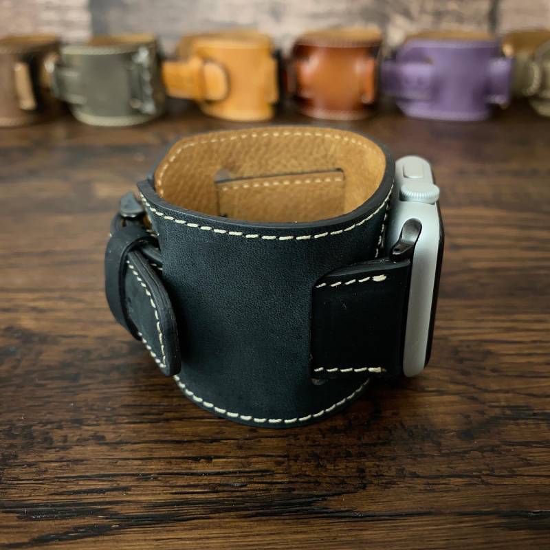 Apple Watch Armband 42 Mm 45 46 49 Damen Und Herren Leder Geschenk Armbanduhr 44 40 41 Iwatch Band 38 Armspange von ElfLeatherWorkshop