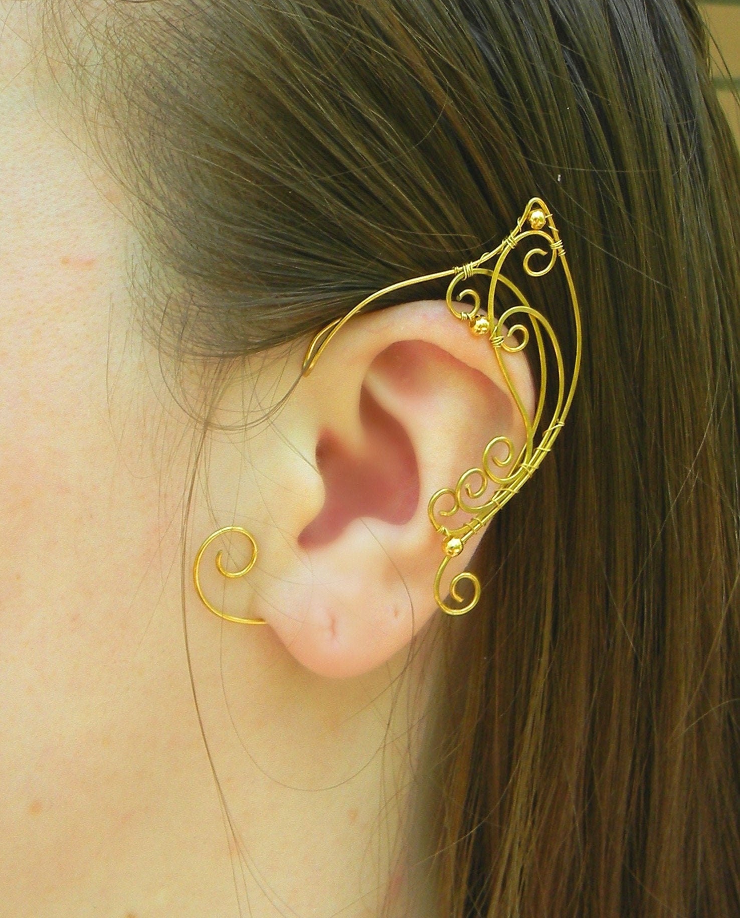 -Ohrmanschette Kein Piercing | Fee Cosplay Ohren Draht Ohrmanschette Flügel Elfen Ohr Wickeln Elfenohrschmuck Ohne Ohrlöcher von ElfParadise