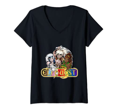 Damen ElfQuest Pride Herren Damen T-Shirt mit V-Ausschnitt von ElfQuest Pride Gifts Co