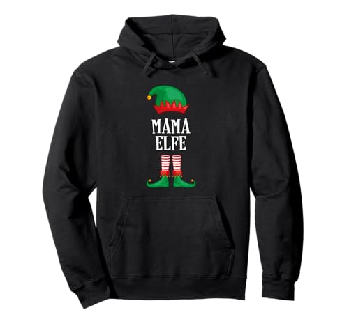 Mama Elfe Partnerlook Familien Outfit Weihnachten Pullover Hoodie von Elfen Partnerlook Weihnachten by FreakyTStore