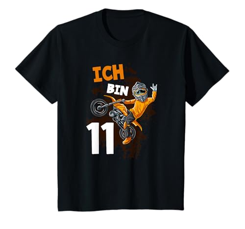 Kinder Ich bin 11 Jahre Motocross Cross Motorrad 11. Geburtstag T-Shirt Kinder Ich bin 11 Jahre Motocross Cross Motorrad 11. Geburtstag T-Shirt von Elfter Dirt Bike Geburtstag Junge Geschenke