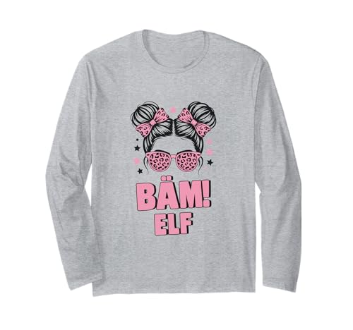 11. Geburtstag Mädchen Messy Bun Bäm! Elf Jahre Alt Langarmshirt von Elfter Geburtstag & 11. Geburtstag Design