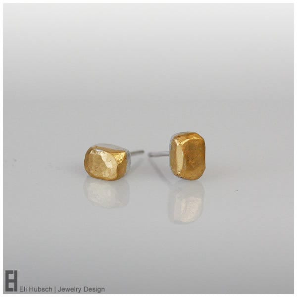 Ohrstecker Ohrringe - Gold Würfel Ohrstecker Solid Gold Boucles D'oreilles Argent Hypoallergen Feinsilber Geschenk Ohrstecker Ohrringe - Gold Würfel Ohrstecker Solid Gold Boucles D'oreilles Argent Hypoallergen Feinsilber Geschenk von EliHubschJewelry