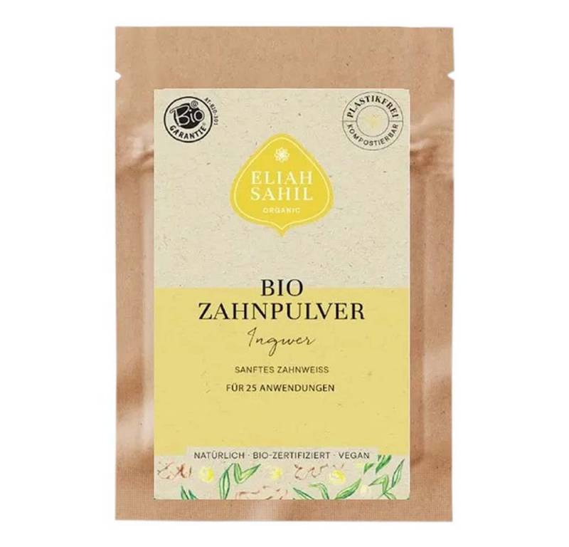 Eliah Sahil Zahnpasta Zahnpulver - Ingwer Kleingröße 8g 10er Pack von Eliah Sahil