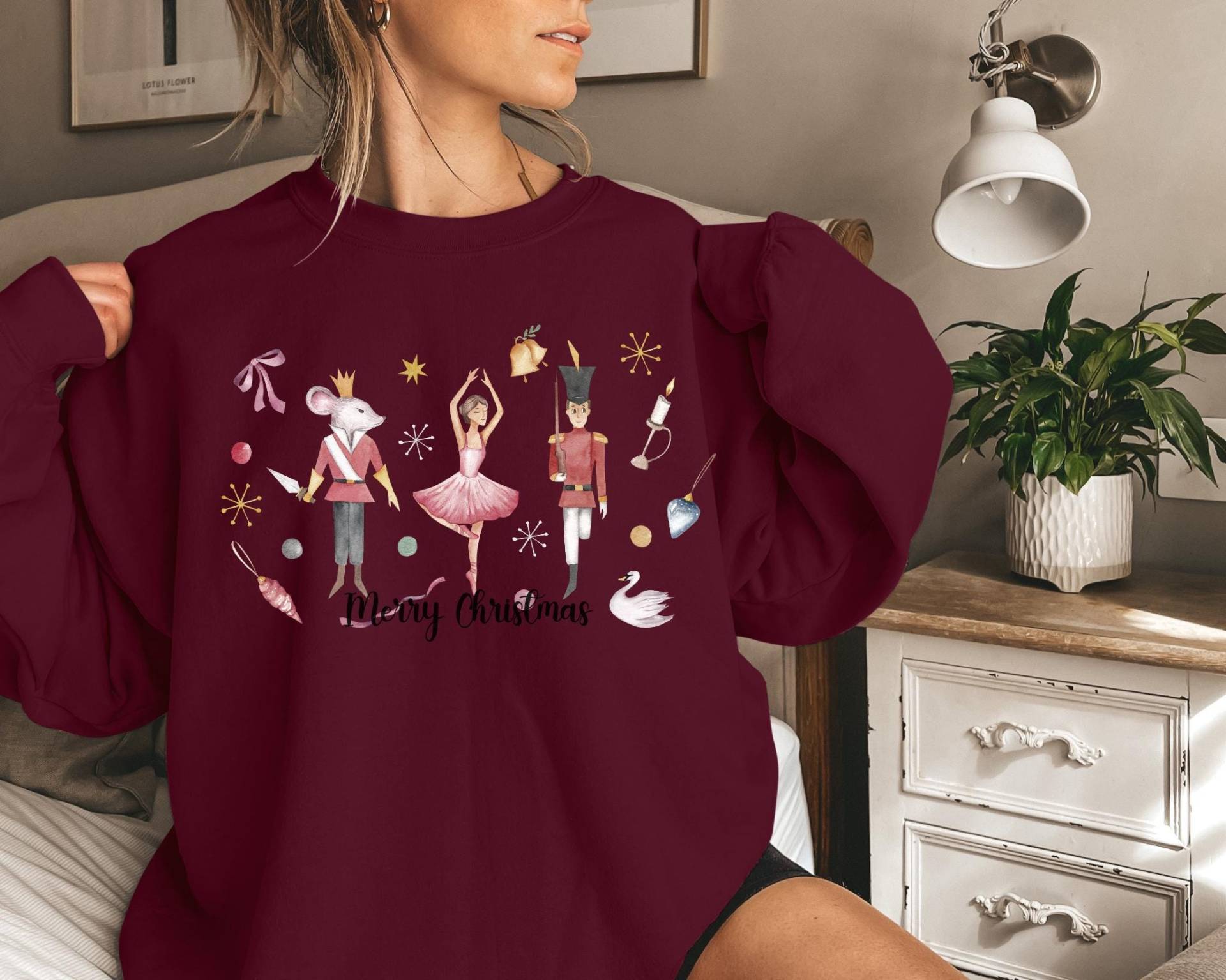 Nussknacker Sweatshirt, Pulli Weihnachten, Weihnachts Pullover, Pullover Weihnachten Damen, Weihnachtspulli, Weihnachtsgeschenk von ElianaRoseDE