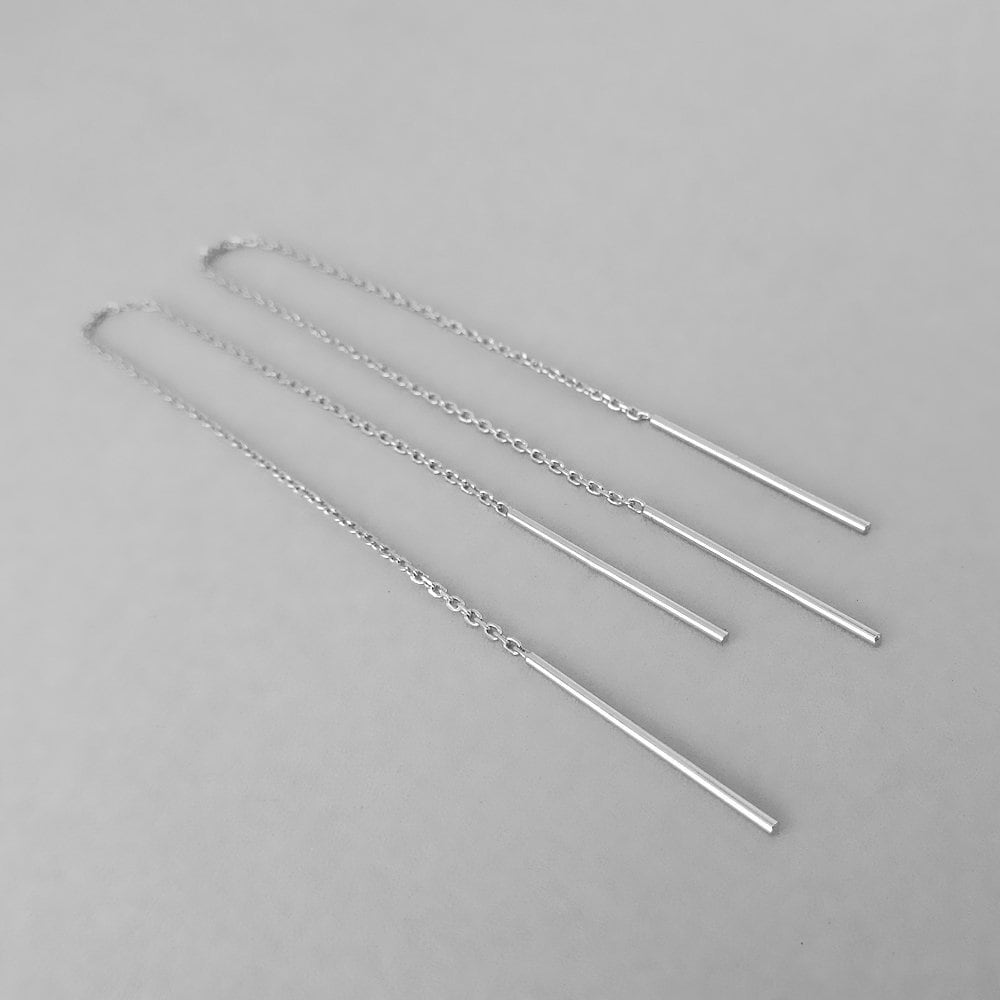 925 Silber Kettentropfen Ohrringe 925 Silber Kettentropfen Ohrringe von ElianorBijoux