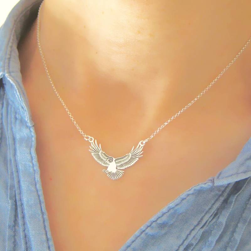 Adler Vogel Raubvogel Tiermotiv Halskette 925 Sterling Silber Adler Vogel Raubvogel Tiermotiv Halskette 925 Sterling Silber von ElianorBijoux