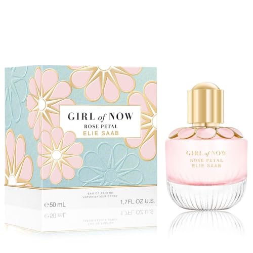 Elie Saab Girl of Now Rose Petal 50 ml – Eau de Parfum – Frauen Parfüm – Fruchtig-floraler Duft – Fruchtige und Florale Noten – Transparenter Glasflakon von Elie Saab