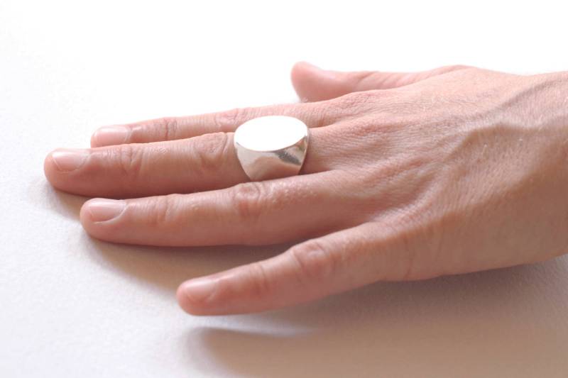 Ring Silber Erklaerung Siegelring 925 Siegelring, Ovalen Sterling Silberring, Schwerer Zu Versiegeln von ElielTagar