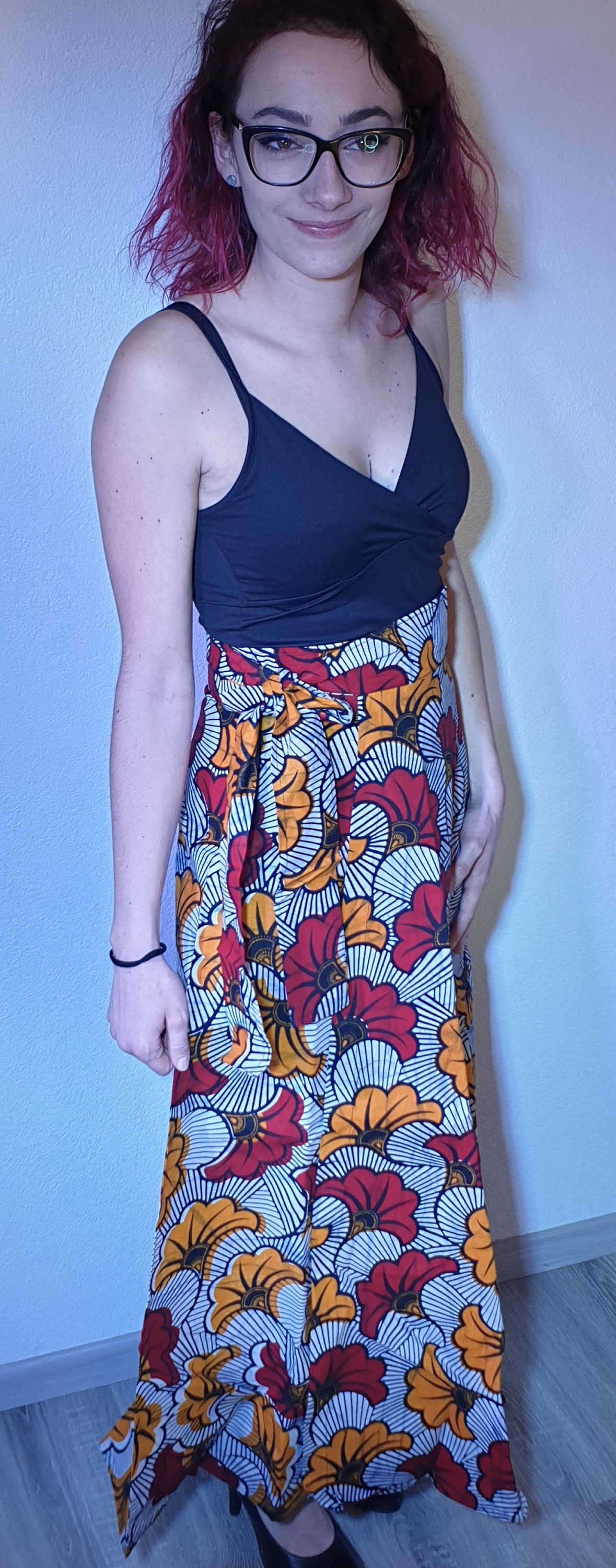 Boho-Chic-Wickelrock Aus „Hochzeitsblumen"-stoff, Auch „Hibiskusblüten-stoff Oder „Happiness-stoff" Genannt von Eliethnochic