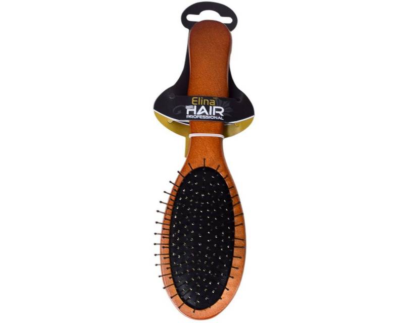 Elina Med Haarbürste Holzoptik Haarbürste zum Kämmen von Frisuren ca. 22 cm Massagebürste, 1-tlg., mit Holzgriff von Elina Med