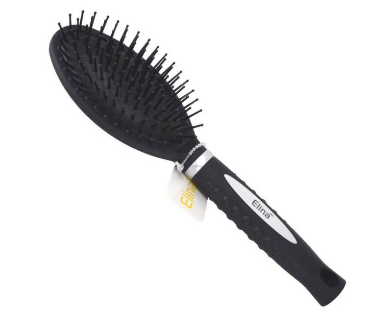 Elina Med Haarbürste Kunststoff Haarbürste zum Kämmen von Frisuren ca. 23 - 25 cm Kamm, 1-tlg., gummiert von Elina Med