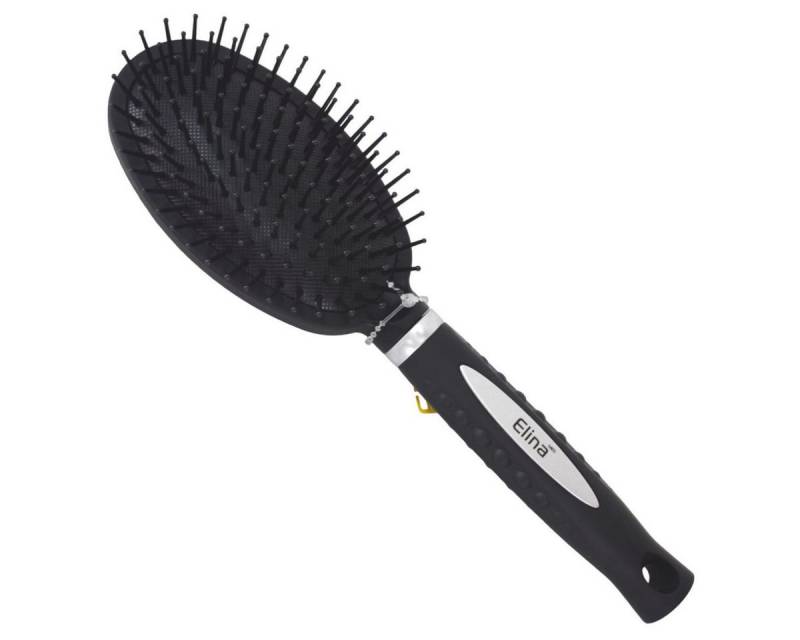 Elina Med Haarbürste Kunststoff Haarbürste zum Kämmen von Frisuren ca. 23 - 25 cm Kamm, 1-tlg., gummiert von Elina Med