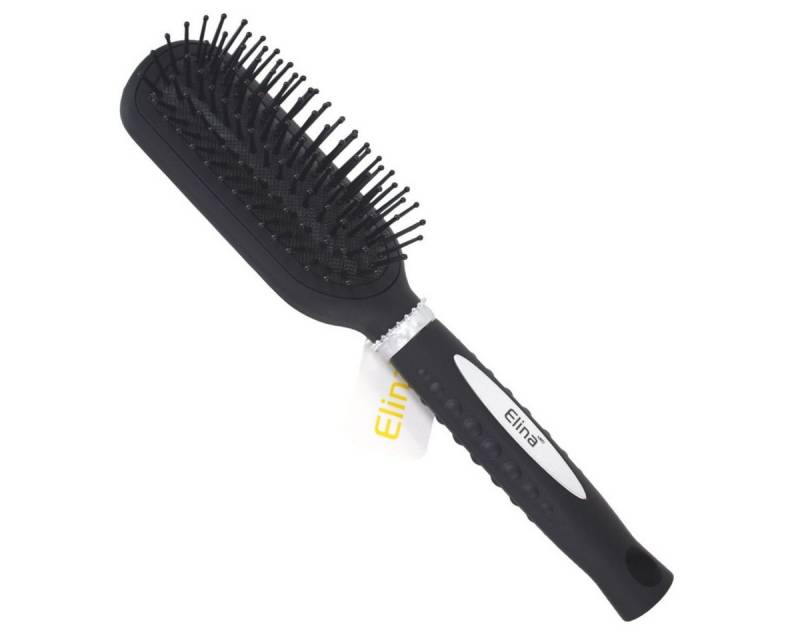 Elina Med Haarbürste Kunststoff Haarbürste zum Kämmen von Frisuren ca. 23 - 25 cm Kamm, 1-tlg., gummiert von Elina Med