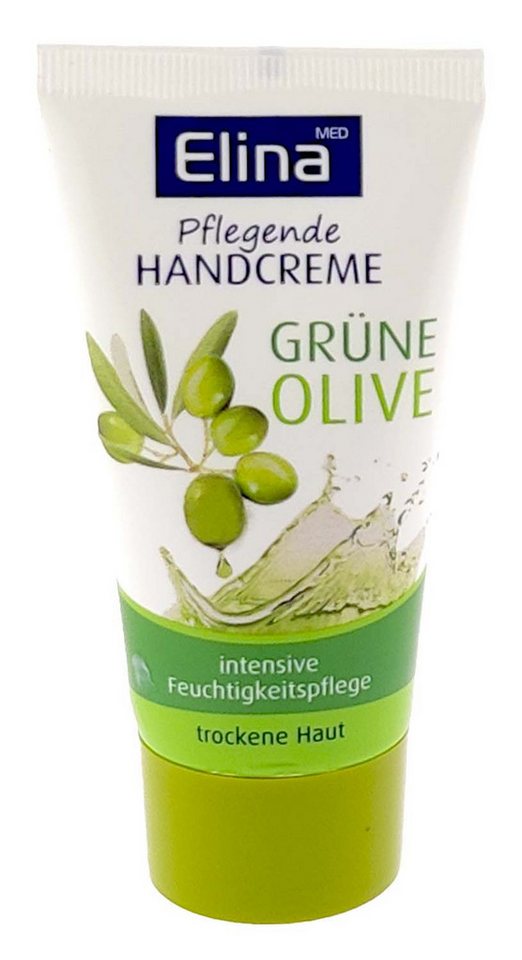 Elina Med Handcreme Elina Olive Handcreme 50ml in Tube Tube, 1-tlg., Handcreme Handpflege Olive Elina Creme trockene Haut von Elina Med