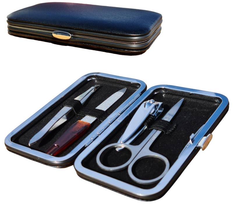 Elina Med Maniküre-Etui Nagel Manikürset 5tlg mit Edelstahlschere, 5 tlg., Maniküre Pediküre Make Up Set Nageletui Nagelpflege Nagelfeile Elina Med Maniküre-Etui Nagel Manikürset 5tlg mit Edelstahlschere, 5 tlg., Maniküre Pediküre Make Up Set Nageletui Nagelpflege Nagelfeile von Elina Med