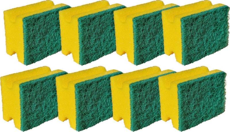 Elina Med Reinigungsschwamm 8er Pack Schwamm Topfreiniger mit Griffleiste, Topfreiniger Küchenschwamm Spülschwamm Scheuerschwamm von Elina Med