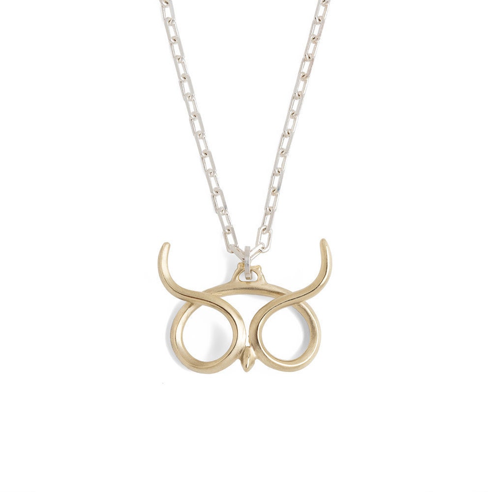 Gold Eule Anhänger Mit Silber Halskette, Schmuck, Accessoire, Weihnachtsgeschenk Gold Eule Anhänger Mit Silber Halskette, Schmuck, Accessoire, Weihnachtsgeschenk von ElinaGleizer